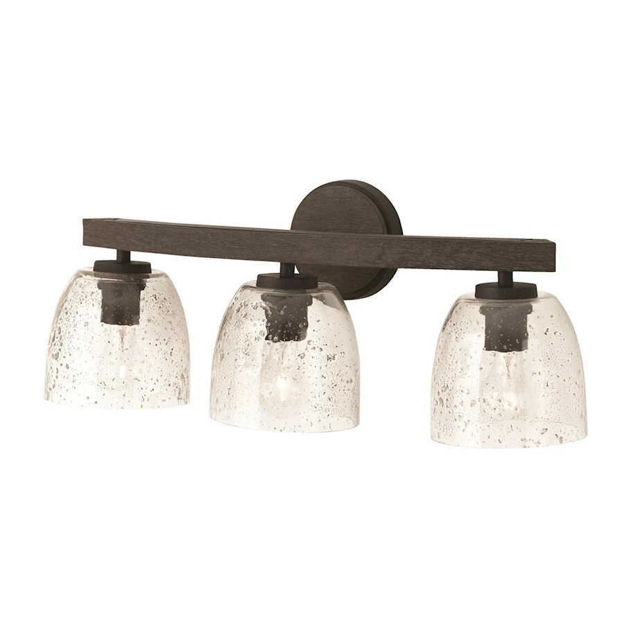 Capital Lighting Clive 3 Light Vanity, Grey/Black/Stone Seeded - 147631CK-536 - Image 1 of 1