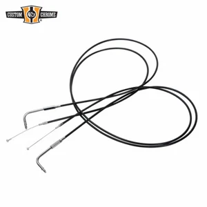 200cm Black Vinyl Throttle+Idle Cables Fit For Harley Sportster XL883 1200 02-14 - Picture 1 of 10