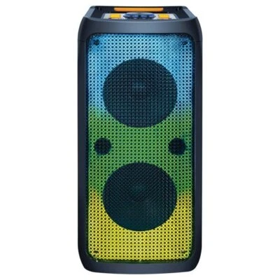 IQ SOUND Portable Bluetooth Speaker with LED Lighting, Black, IQ-7028DJBT