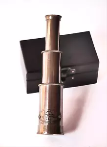 Victorian Marine Telescope 1915 London Brass Antique Telescope with Wooden Box - Picture 1 of 8