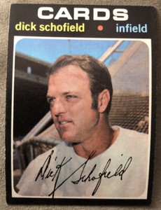 1971 Topps Dick Schofield Baseball Card #396 Cardinals Infield Low-To-Mid-Grade