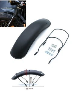 Black Retro Metal Front Fender Mudguard Splash Guard Cover Dirt Bike Cruiser XR - Picture 1 of 10