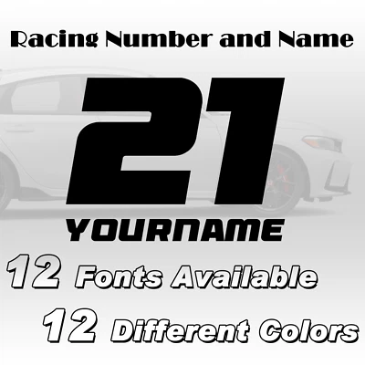 ORACAL VINYL Racing Car numbers 2 pack die-cut door custom number rally sport decal V5