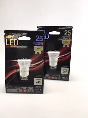 2 Stück Feit Electric MR11 GU10 LED 25W Dimmbar Glühbirne NEU! - Bild 1 von 3