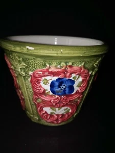 Decoración floral vintage maceta en relieve 🙂 Made in Italy 🙂 años 60 - Imagen 1 de 5