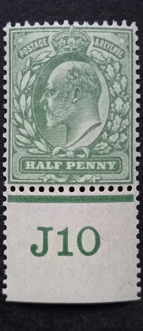 GB King Edward VII Stamp 1/2d SG.217 MNH Control Well Centred Good PerforationVF Cover