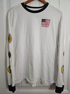 Nike Paul George NASA Long Sleeve Shirt Apollo Moon Landing White/Black Men's XL - Picture 1 of 9