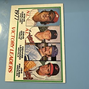 1978 Topps Baseball 1977 Victory Leaders #205 Steve Carlton Jim Palmer