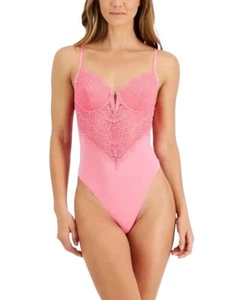 I.n.c. International Concepts Micro Lace Bodysuit Gemstone Pink NWT MSRP $50 - Picture 1 of 8