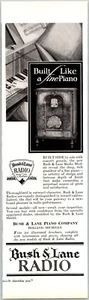 PRINT AD 1929 Bush & Lane Radio Built Like a Fine Piano Art Deco 3 x 10 - Picture 1 of 3