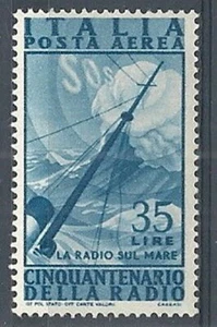 1947 ITALIEN LUFTPOST RADIO 35 LIRE POSTFRISCH ** - RR12713 - Bild 1 von 1