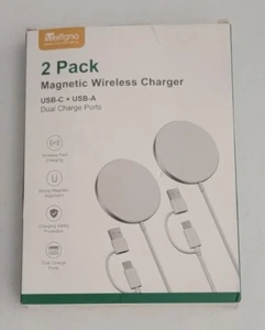 Meifigno - 2 Pack Magnetic Wireless Phone Charger - Picture 1 of 3