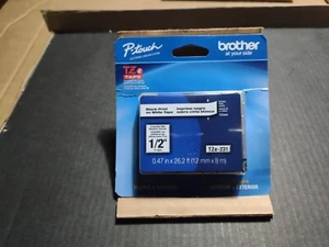 Nastro originale Brother TZe-231, 1/2" nero su bianco P-Touch TZ - Foto 1 di 3