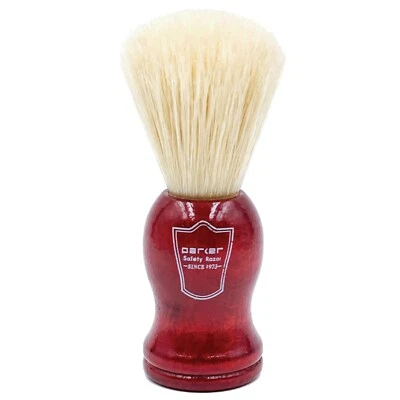 Parker Safety Razor's Boar Bristle Shaving Brush with Redwood Handle & Stand