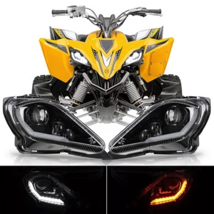 LED Headlights DRL Turning for Yamaha Wolverine 350 450 Raptor 250 350 700 700R - Picture 1 of 9