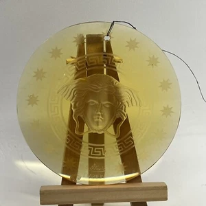 VERSACE MEDUSA LUMIERE Gold CRYSTAL Ornament Sun Catcher Suncatcher - Picture 1 of 6