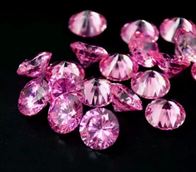 Loose CVD lab Grown Diamond 5 mm Fancy Pink Round VVS Certified Diamond - Image 1 of 4