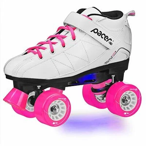 NEW! Pacer Revive Light Up White/Pink Men's 5/Women's 6 Roller Skates - Picture 1 of 1