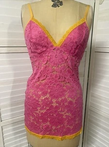 Pink Lace Sexy Women’s Lingerie Sleepwear Short Dress Nightgown Chemise Medium - Picture 1 of 7