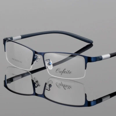 Fashion Men's Business Reading glasses Ultralight Half-frame Square Magnifier