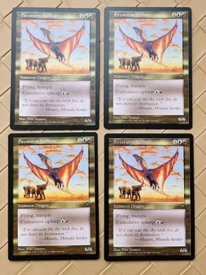 4 Firestorm Hellkite Visions Regular NM Near Mint  - Image 1 of 3
