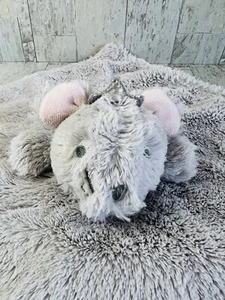 Elegant Baby Furry Gray Mouse Pink Ears Silver Crown Blanket Security Lovey RARE - Picture 1 of 4
