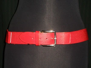 Made in USA TCK Twin City Knitting Red Baseball Elastic Belt 1.5"X47" - Picture 1 of 4