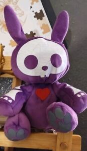Skelanimals JACK THE RABBIT Purple w/Red Heart 8" Stuffed Plush