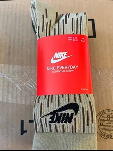 Nike CAMO Essential Crew Socks 3-Pair Men 8-12, Women 10-13 Multi Color NEW - Picture 1 of 3