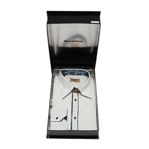 ITALIAN LUXURY 950$ GERLIN Shirt White Velvet Cotton + Silk 16-41 BIJAN - Picture 1 of 5