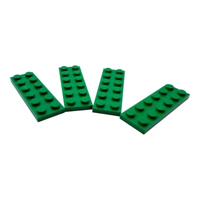 4x LEGO® Platte 2x6 Dark Green 379528 3795 Dunkel Grün beidseitig bebaubar - Bild 1 von 4