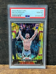 2023 Panini Select UFC Chronicles Nikita Krylov Gold Flash 10/10 PSA 10 - Bild 1 von 2