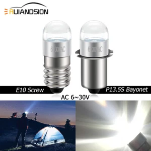 Ruiandsion 6V 12V 18V 24V Screw E10 LED Bulb PR2 For Electric Torch Light White - Foto 1 di 9