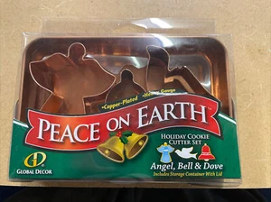 Peace on Earth Christmas Cookie Cutters Angel Bell Dove NIP - Picture 1 of 2