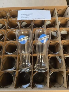 Blue Moon 16 oz Pilsner Beer Glass - Set of Two (2) Glasses - Picture 1 of 5