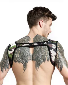 Arnés de neopreno para el pecho protector muscular ropa de club nocturno disfraz para hombre correa corporal cinturón - Imagen 1 de 12