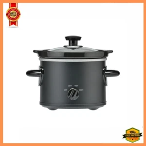 Slow Cooker Crock Pot Black 2 Quart, New Programmable Oval Small Families Single - Picture 1 of 12