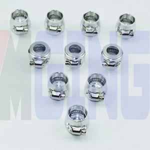 AN8 8AN 8 Gas Fuel Hose Line Clamp Finisher Adapter Finishers HEX-8 10PCS SL - Picture 1 of 5