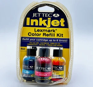 JET TEC Lexmark Nachfüllset Tintenstrahlminen bis 6 mal R60 NEU - Bild 1 von 6