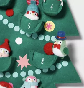 Target Wondershop Fabric Birds In Christmas Tree Advent Calendar 2022 32" - Picture 1 of 4