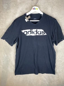 adidas Casual T-Shirts Top Size Asia 2XL Kids Black Logo Short Sleeve - Picture 1 of 10