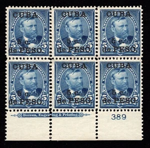 MOMEN: US BRIEFMARKEN #225 PLATTENBLOCK 6 UNGEBRAUCHT OHNE GUMMIERUNG LOT #92725 - Bild 1 von 2