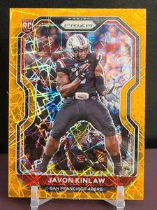 2020 Panini Prizm Javon Kinlaw Orange Lazer Prizm #302 RC - Picture 1 of 2