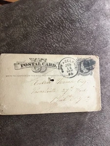 1880 Liberty Head 1 Cent USA Postkarte - Bild 1 von 2