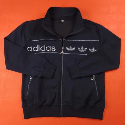 阿迪达斯女式全拉链金属刺绣运动夹克*请参阅尺码说明* — 第 1/4 张图片