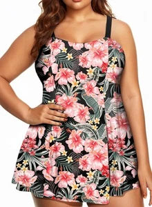Aleumdr Women One Piece Plus Size Swim Dress Swimsuits with Skirt Women Tummy... - Picture 1 of 7