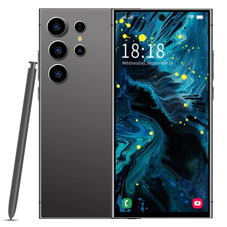 S24 Ultra Cell Phone 5G Unlocked Phone,Smartphone with Tool Pen, Android 14.0 Ce