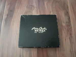 Vintage NOS New In Box Pierre Cardin Paris New York Bifold Black Leather Wallet - Picture 1 of 8