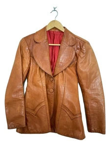 Leather Jacket Blouson/-/-/Brw/Plain 2918 - Picture 1 of 5