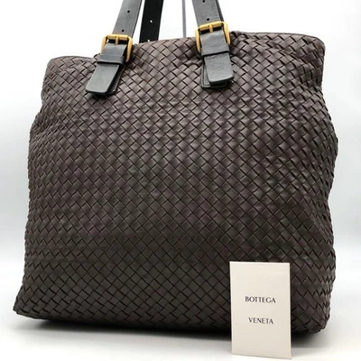 Bolso de Mano Bottega Veneta Intrecciato Cuero Marrón Italia Auténtico Usado Foto 1 de 4
